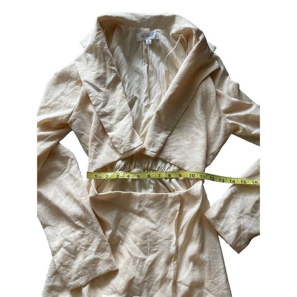 Anthropologie Mable dress Front Cutout ivory cream dress Size M missing button - Picture 5 of 7